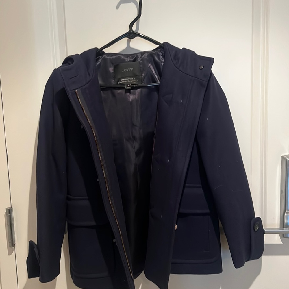 J. Crew Navy Toggle Coat